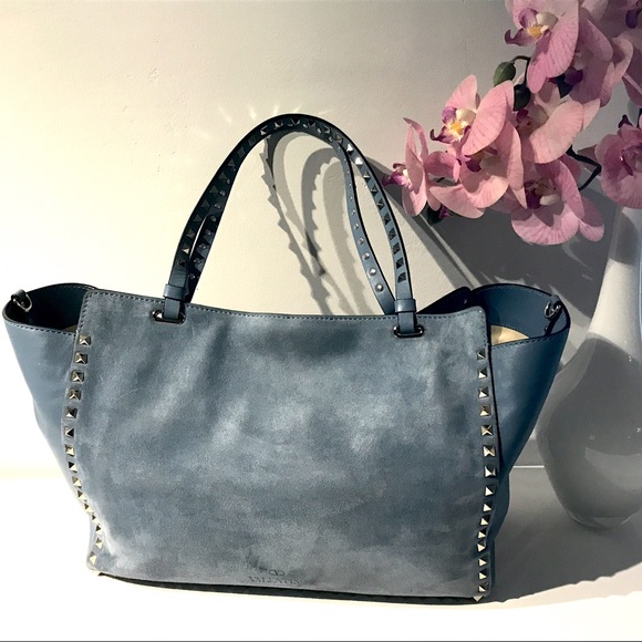 🌸Valentino Suede & leather Rockstud Tote Large - Picture 3 of 8